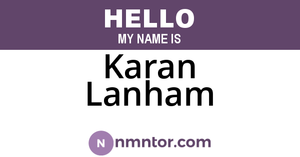 Karan Lanham