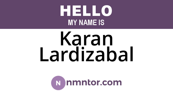Karan Lardizabal