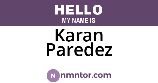 Karan Paredez