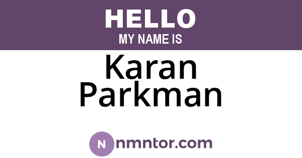 Karan Parkman
