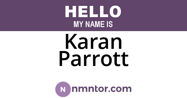 Karan Parrott