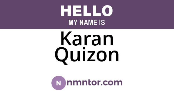 Karan Quizon