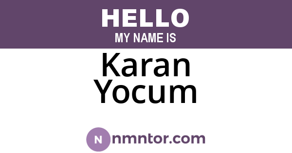 Karan Yocum