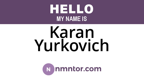 Karan Yurkovich