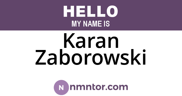 Karan Zaborowski