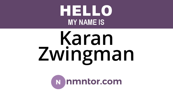 Karan Zwingman