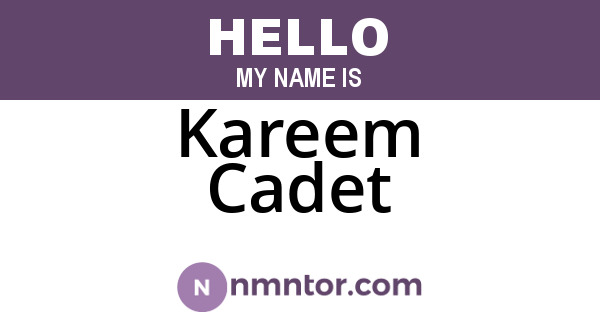 Kareem Cadet
