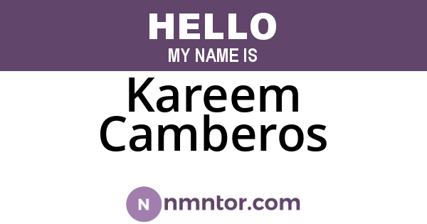 Kareem Camberos