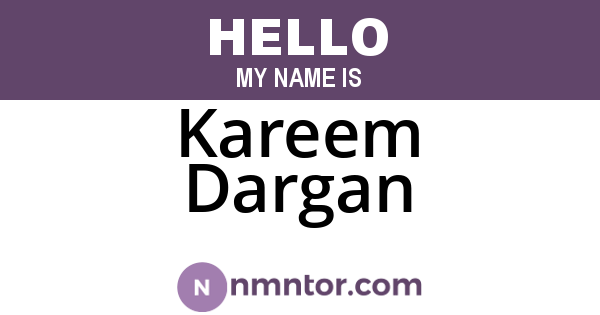 Kareem Dargan