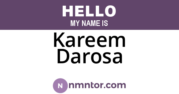 Kareem Darosa