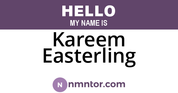 Kareem Easterling