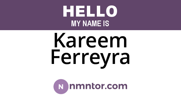 Kareem Ferreyra