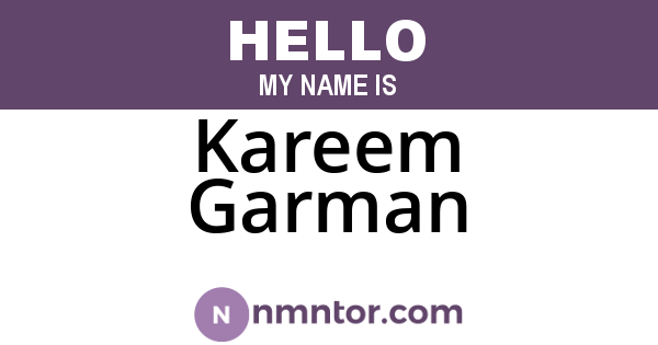 Kareem Garman