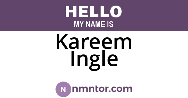 Kareem Ingle