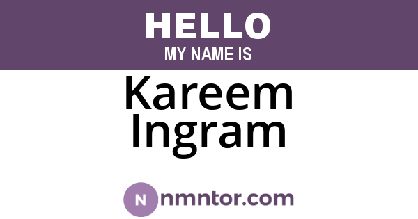 Kareem Ingram