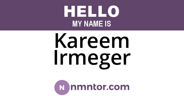 Kareem Irmeger