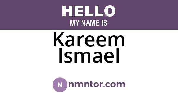 Kareem Ismael