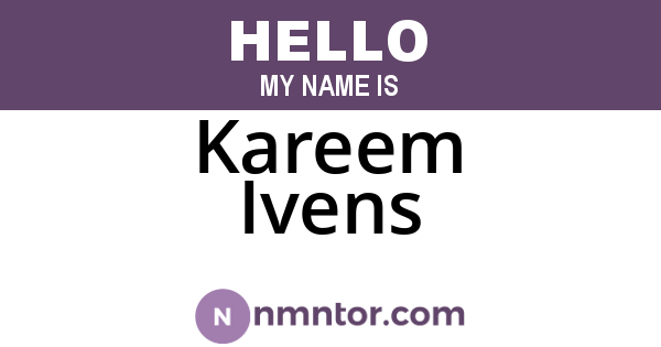 Kareem Ivens