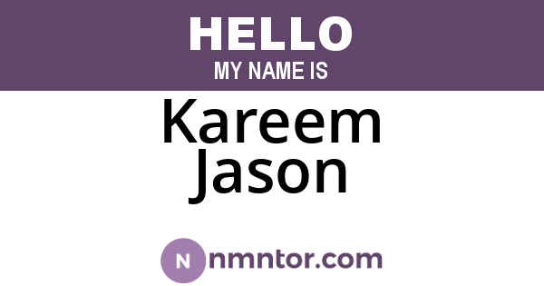 Kareem Jason