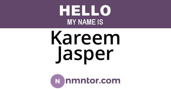 Kareem Jasper
