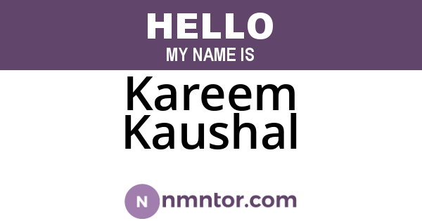 Kareem Kaushal
