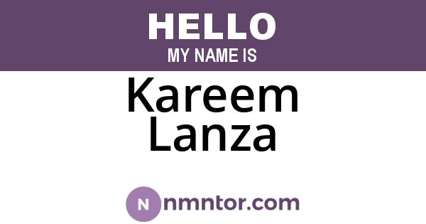 Kareem Lanza