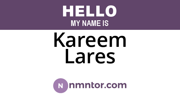 Kareem Lares