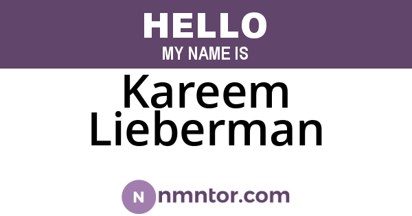Kareem Lieberman