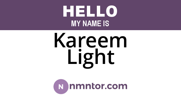 Kareem Light