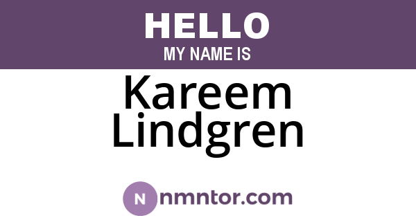 Kareem Lindgren