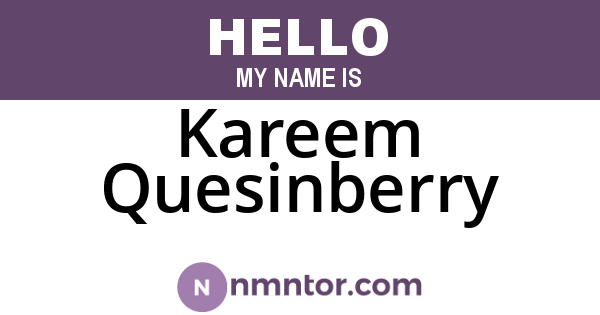 Kareem Quesinberry