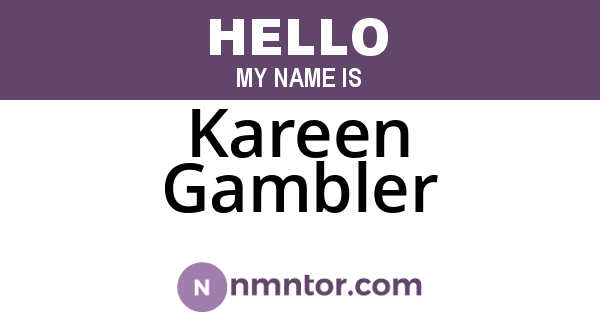 Kareen Gambler