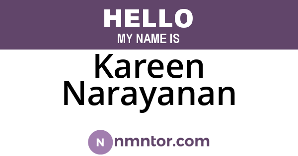 Kareen Narayanan