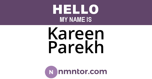 Kareen Parekh