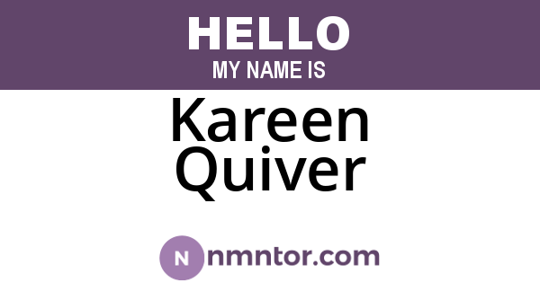 Kareen Quiver
