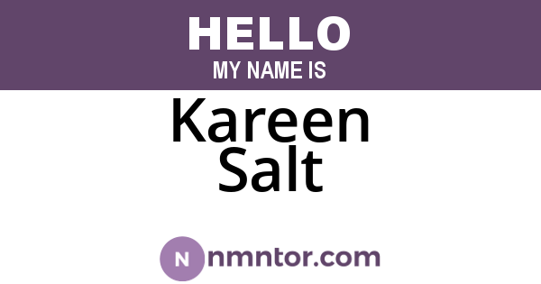 Kareen Salt