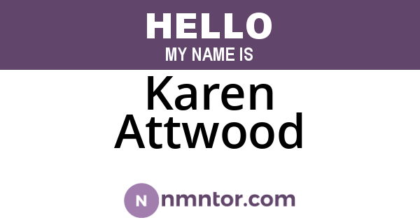 Karen Attwood