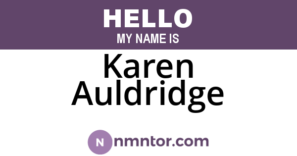 Karen Auldridge