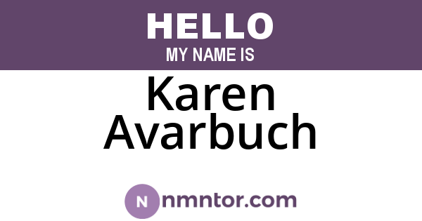 Karen Avarbuch