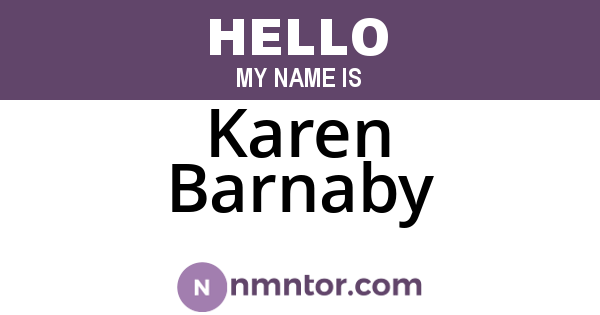 Karen Barnaby