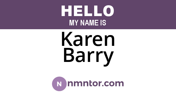 Karen Barry