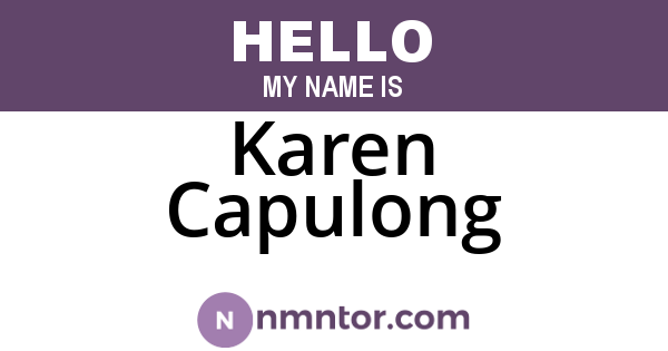 Karen Capulong