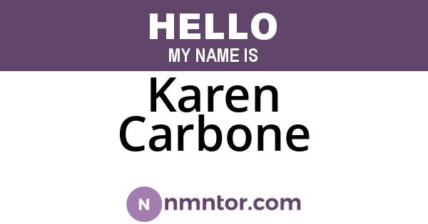 Karen Carbone