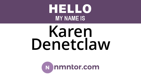Karen Denetclaw