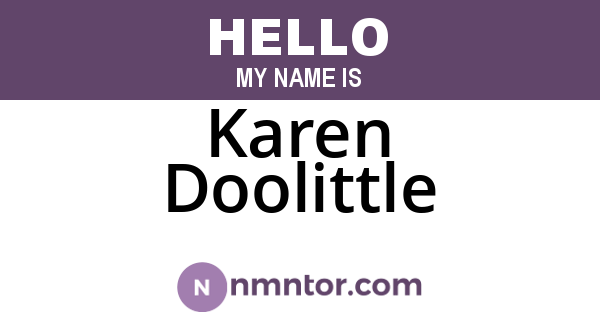 Karen Doolittle