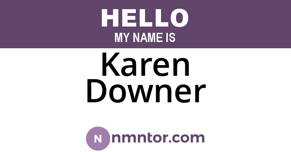 Karen Downer