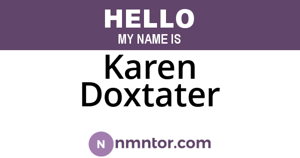 Karen Doxtater