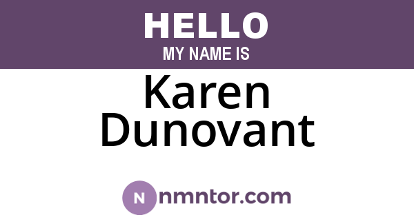 Karen Dunovant