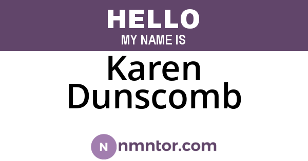 Karen Dunscomb
