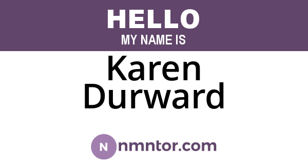 Karen Durward